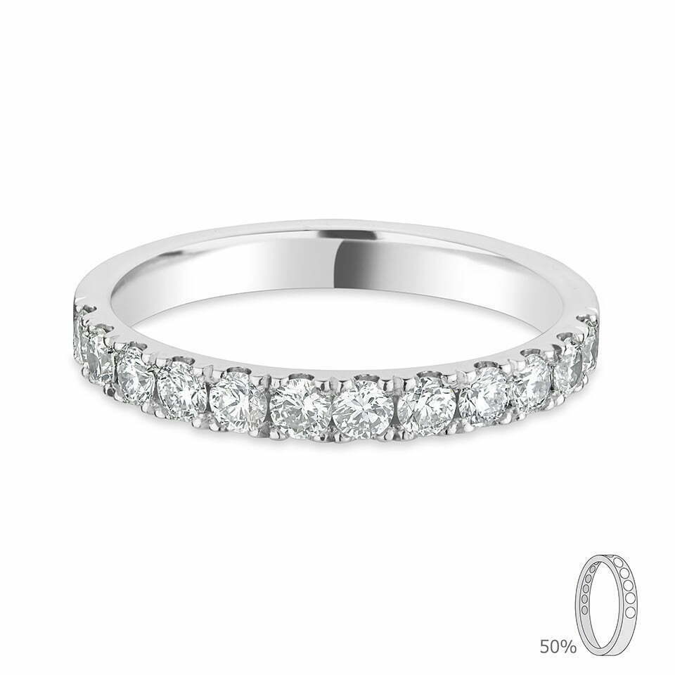 Platinum Diamond Claw-Set Band - Tilleys - Fine Jewellery and Watches